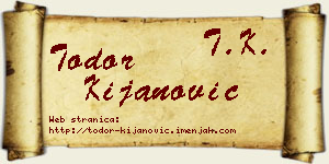 Todor Kijanović vizit kartica